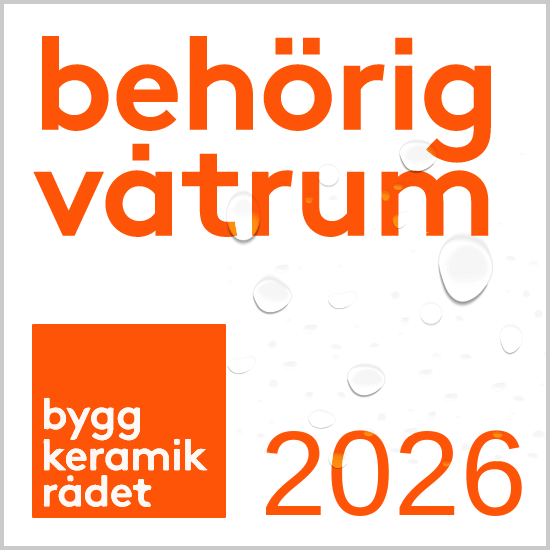 Behörig Våtrum, Byggkeramikrådet 2026